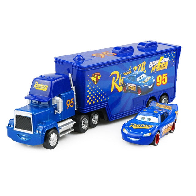 Disney Pixar Cars 2 3 Toys Lightning McQueen Jackson Storm Mack Uncle Truck 1:55 Diecast Model Car Toy