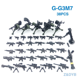 LEGO 215PCS/Lot SWAT Team City Police Military Figures Scene Series Soldier Army Gun Weapon