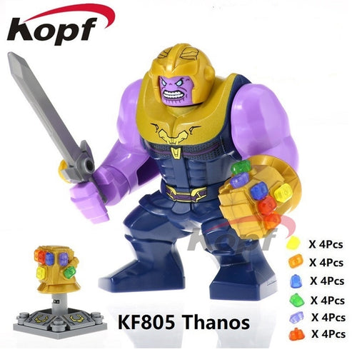 LEGO Super Heroes Avengers 3 Thanos Infinity Gauntlet With 24pcs Power Stones Vision