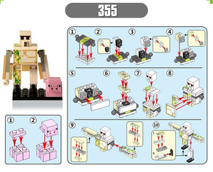 Minecrafted Style Zombie Steve figure DIY Building Blocks Toys Compatible Legoings Model