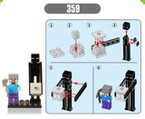 Minecrafted Style Zombie Steve figure DIY Building Blocks Toys Compatible Legoings Model