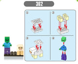 Minecrafted Style Zombie Steve figure DIY Building Blocks Toys Compatible Legoings Model