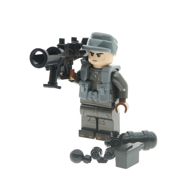 LEGO WW2 Russian Italy US germans British military army soldiers building blocks diy mini brick figures