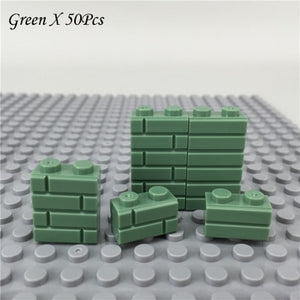 LEGO City Plants DIY Block Brick 1X2 Wall Brick MOC Building Blocks Parts Blocks Creative Children Toys Gifts