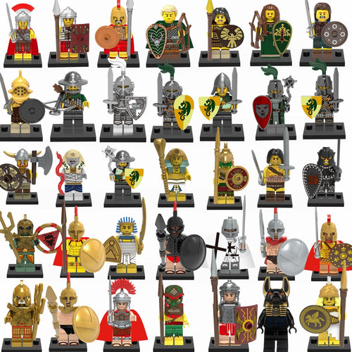 LEGO The Medieval Knights Military Army Gladiatus Dragon Warrior Action Figures Building Blocks Toys for Children