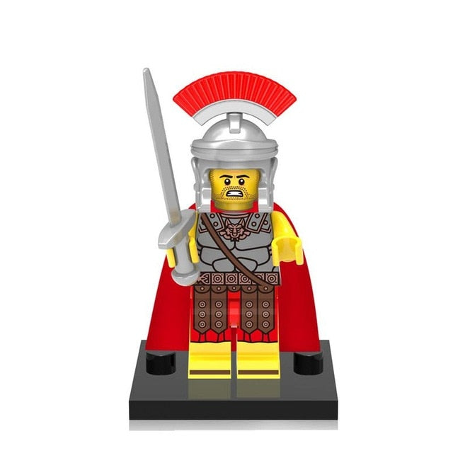 LEGO The Medieval Knights Military Army Gladiatus Dragon Warrior Action Figures Building Blocks Toys for Children