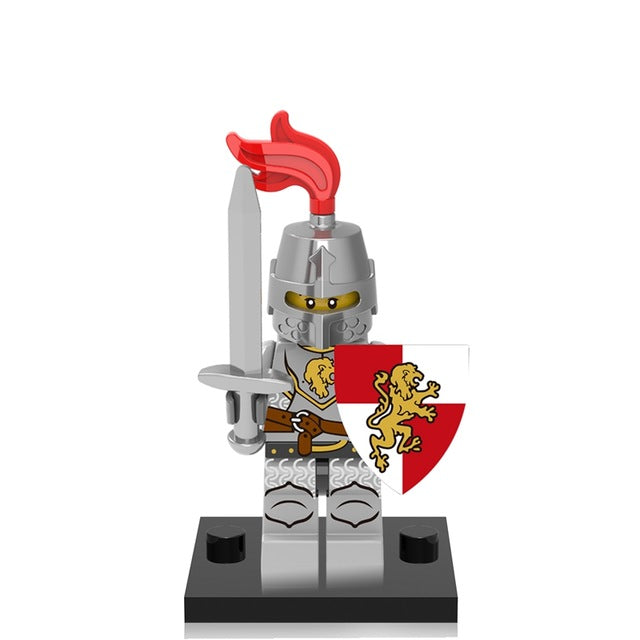 LEGO The Medieval Knights Military Army Gladiatus Dragon Warrior Action Figures Building Blocks Toys for Children