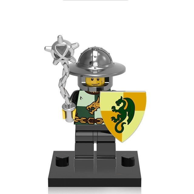 LEGO The Medieval Knights Military Army Gladiatus Dragon Warrior Action Figures Building Blocks Toys for Children