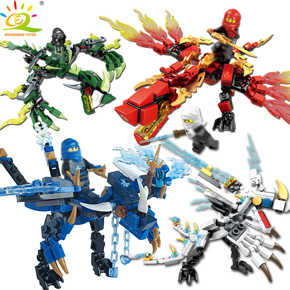 115pcs+ ninja dragon knight building blocks enlighten toy for children Compatible Legoing Ninjagoes DIY bricks for boy friends