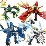 115pcs+ ninja dragon knight building blocks enlighten toy for children Compatible Legoing Ninjagoes DIY bricks for boy friends