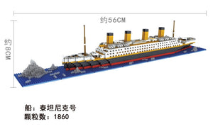 LEGO Titanic RMS Blocks Building Cruise boat set brick Children toys Aircrafted Carrier Pirate Black Pearl