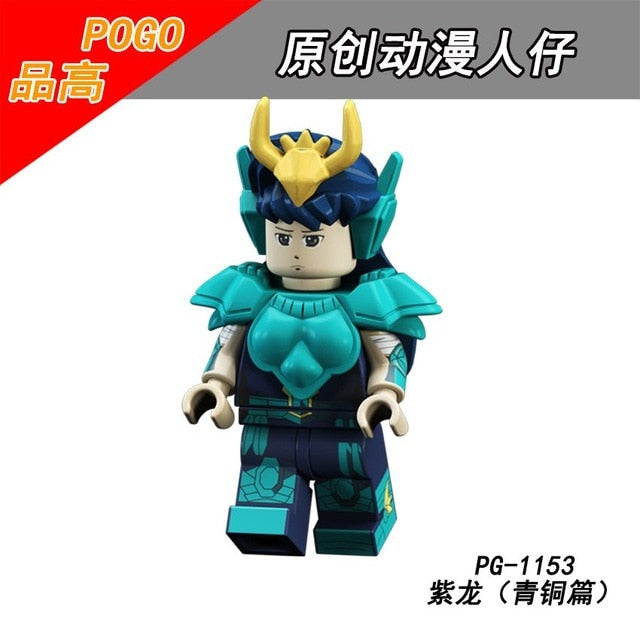 LEGO Saint Seiya Super Heroes Athena Shiryu Glacier Tutankhamu Bricks Model Building Blocks Children Gift Toys