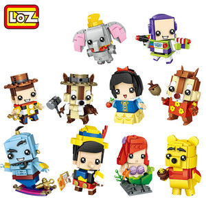 Mini Blocks Brick Toy Snow White Princess Doll Girl Character Action Figures Building