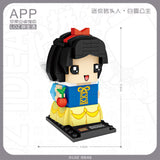 Mini Blocks Brick Toy Snow White Princess Doll Girl Character Action Figures Building