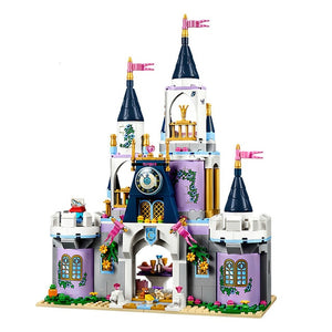 LEGO Princess  Cinderella Elsa Anna Mermaid Ariel Castle Building Blocks Figure Girl Friends Bricks Toys