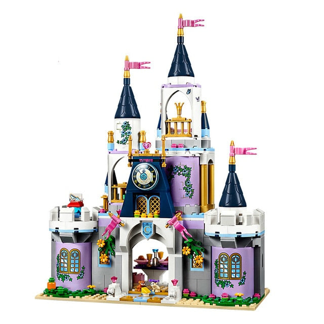 LEGO Princess  Cinderella Elsa Anna Mermaid Ariel Castle Building Blocks Figure Girl Friends Bricks Toys