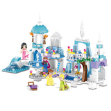 LEGO Princess  Cinderella Elsa Anna Mermaid Ariel Castle Building Blocks Figure Girl Friends Bricks Toys