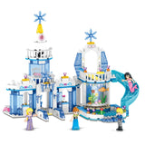 LEGO Princess  Cinderella Elsa Anna Mermaid Ariel Castle Building Blocks Figure Girl Friends Bricks Toys