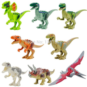 LEGO 24pcs/lot Jurrassic Figure Jurassic Dinosaur Set Tyrannosaurus Archaeopteryx