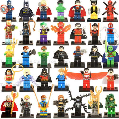 LEGO  34pcs/lot Avengers Marvel DC Super Hero Building Blocks bricks Batman spiderman compatible l