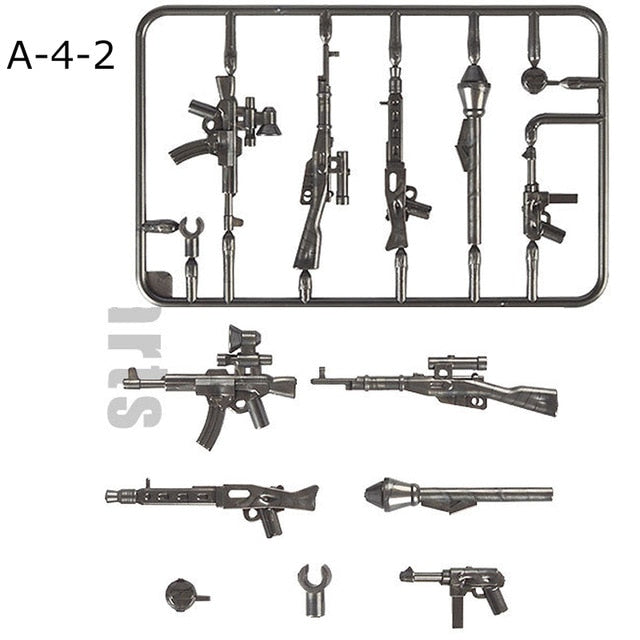 LEGO Guns Weapon Pack Military Swat Team Building Blocks City Police Soldiers Figure WW2 Military Army Builder Series Toys