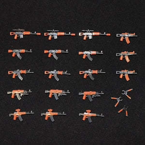 LEGO 21pcs MOC Weapon Pack Military Building Blocks SWAT Police Soldiers Figure WW2 Gun