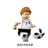 LEGO Football Pogba Ronaldo Messi Beckham Neymar Modric Cavani Bruyne Models Figures Building Blocks Bricks Toys Kids