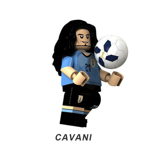 LEGO Football Pogba Ronaldo Messi Beckham Neymar Modric Cavani Bruyne Models Figures Building Blocks Bricks Toys Kids