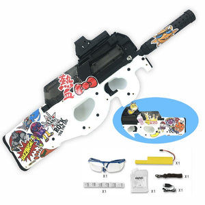 P90 Graffiti Edition Electric Toy GUN Water Bullet Bursts Gun Live CS Assault Snipe Weapon Outdoor Pistol Toys