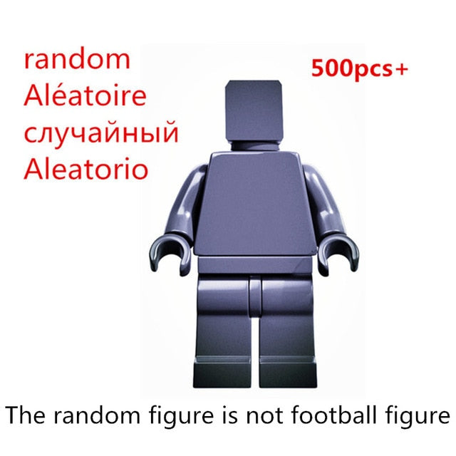 LEGO Football Pogba Ronaldo Messi Beckham Neymar Modric Cavani Bruyne Models Figures Building Blocks Bricks Toys Kids