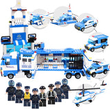 LEGO City Police Series 8 in 1/6 In 1  Vehicle Car Helicopter Police Staction Building Blocks DIY Bricks