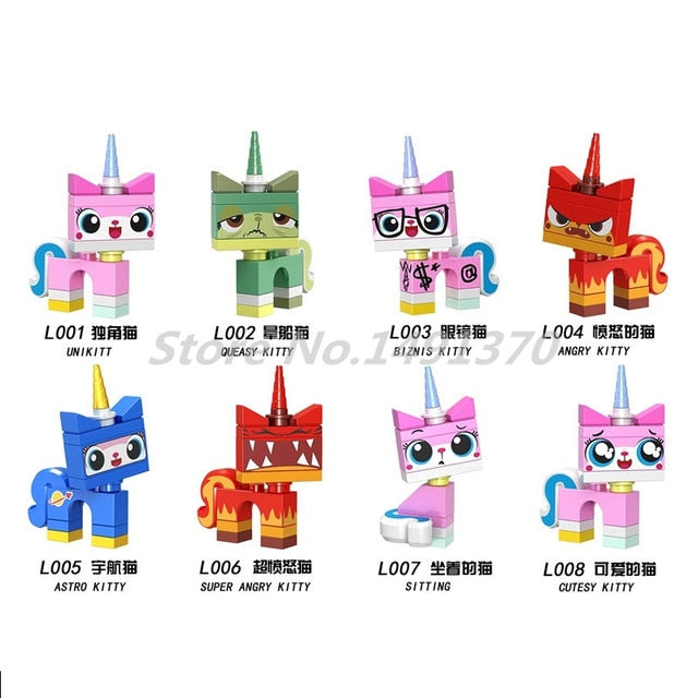 LEGO 8pcs/lot Princess My Little Horse Elsa Girl Unicorn Figure