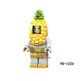 LEGO pizza ice cream Fries peanut fruit disguised Watermelon Cute Watermelon Peanut figures building block toys for children