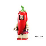 LEGO pizza ice cream Fries peanut fruit disguised Watermelon Cute Watermelon Peanut figures building block toys for children