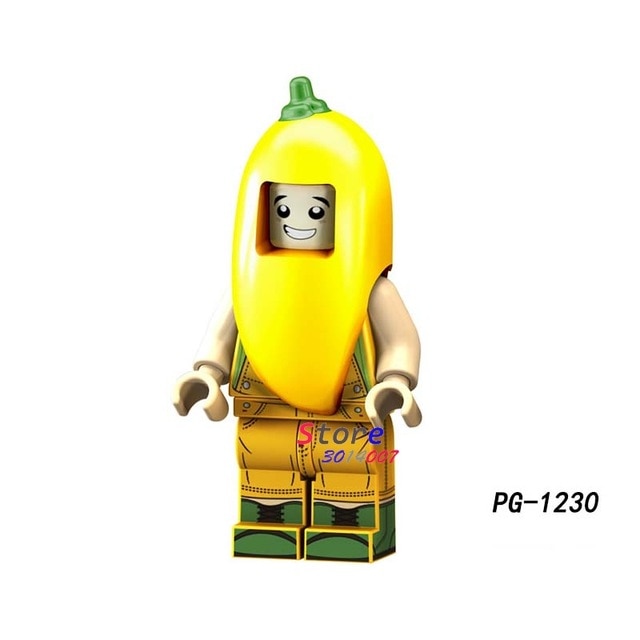 LEGO pizza ice cream Fries peanut fruit disguised Watermelon Cute Watermelon Peanut figures building block toys for children