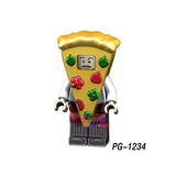 LEGO pizza ice cream Fries peanut fruit disguised Watermelon Cute Watermelon Peanut figures building block toys for children