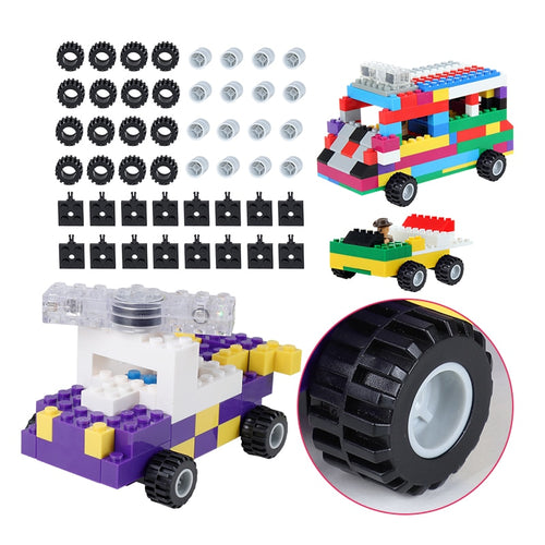 LEGO DIY Car Wheels /Figures/Window For Classic Blocks  100g /Pack Complement Blocks Educational Toy