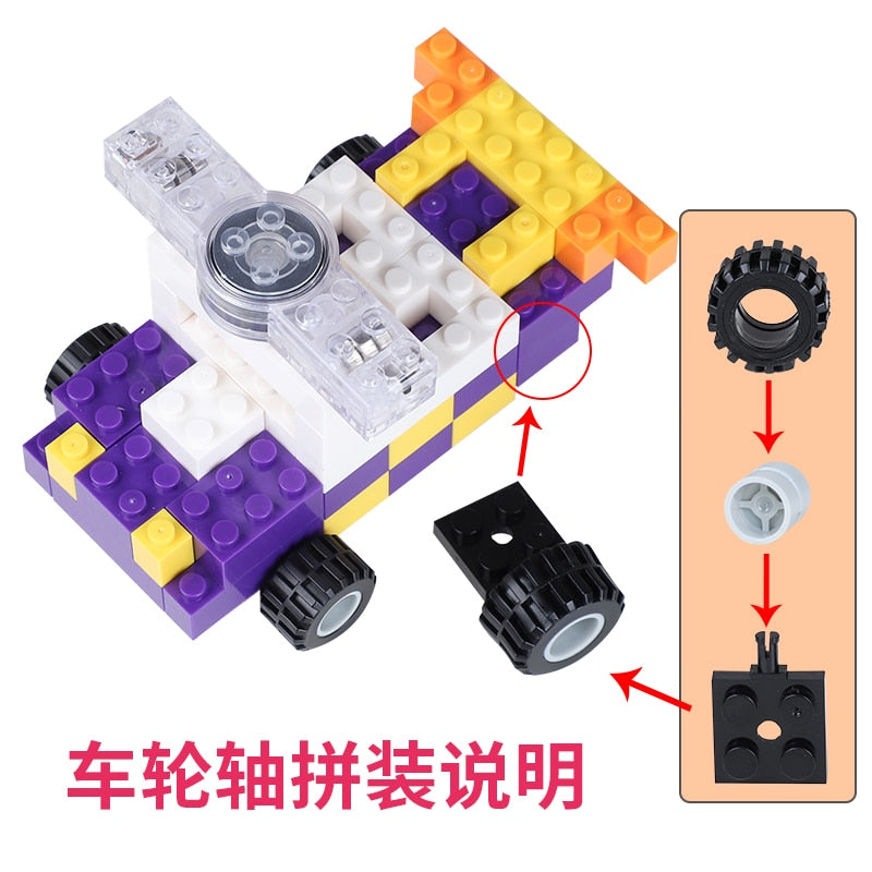 LEGO DIY Car Wheels /Figures/Window For Classic Blocks  100g /Pack Complement Blocks Educational Toy
