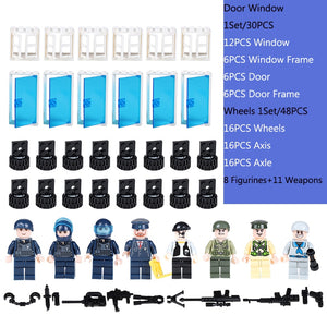 LEGO DIY Car Wheels /Figures/Window For Classic Blocks  100g /Pack Complement Blocks Educational Toy
