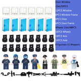 LEGO DIY Car Wheels /Figures/Window For Classic Blocks  100g /Pack Complement Blocks Educational Toy