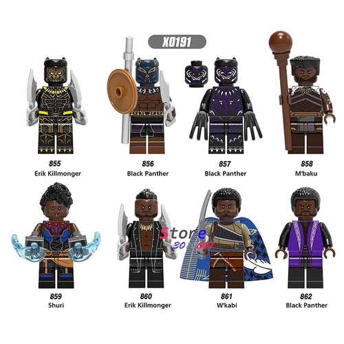 LEGO Marvel Avengers Infinity War Black Panther Erik Killmonger Shuri W'Kabi Man-Ape M'Baku