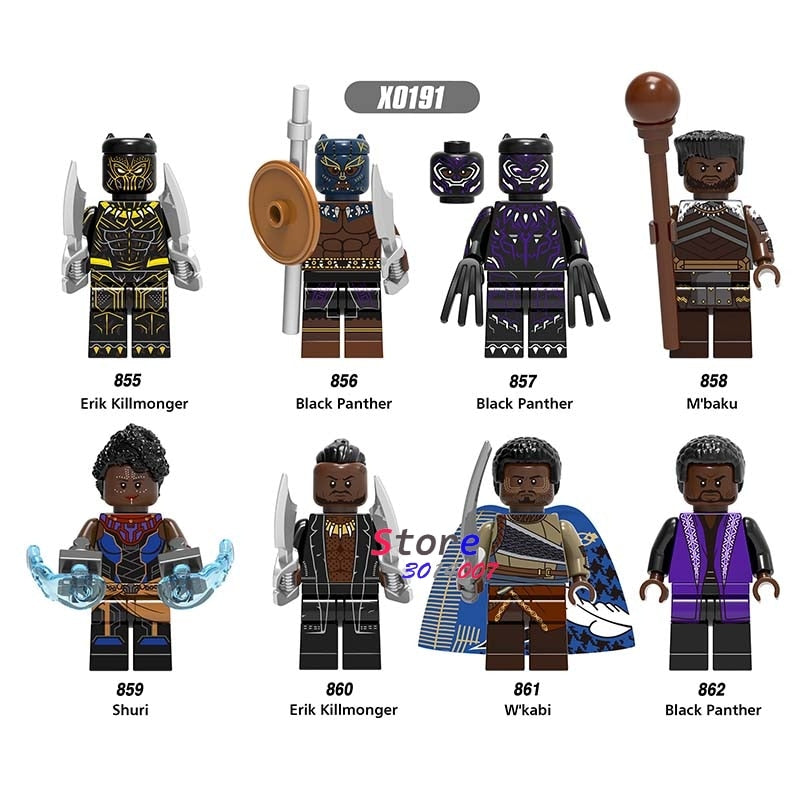 LEGO Marvel Avengers Infinity War Black Panther Erik Killmonger Shuri W'Kabi Man-Ape M'Baku