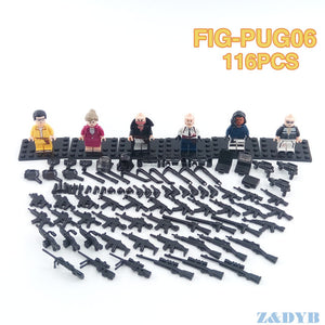 LEGO 215PCS/Lot SWAT Team City Police Military Figures Scene Series Soldier Army Gun Weapon