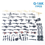 LEGO 215PCS/Lot SWAT Team City Police Military Figures Scene Series Soldier Army Gun Weapon