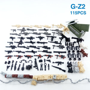 LEGO 215PCS/Lot SWAT Team City Police Military Figures Scene Series Soldier Army Gun Weapon