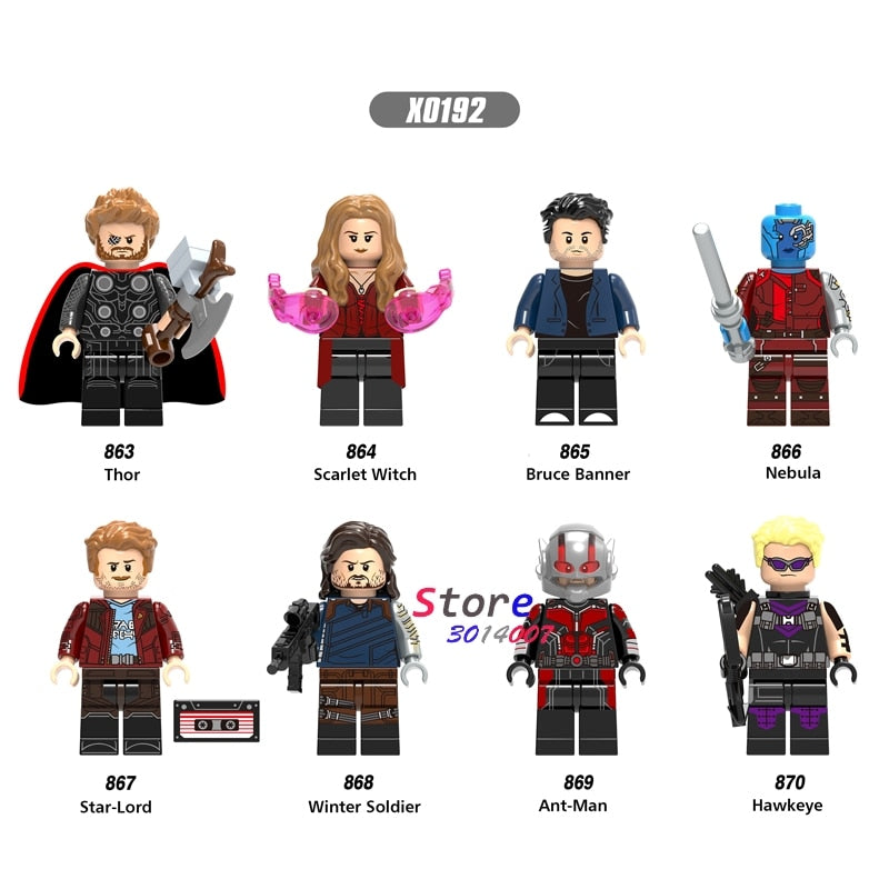 LEGO Avengers Infinity War Thor AntMan Winter Soldier Bruce Banner Scarlet Witch