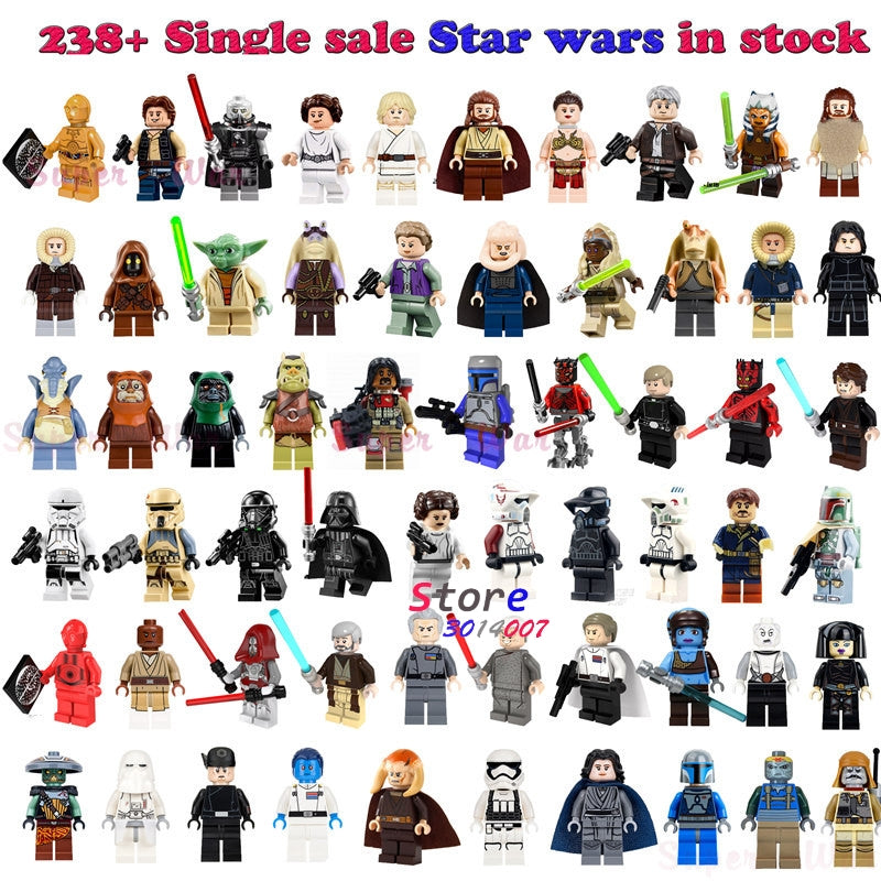 LEGO Star wars Darth Vader Han Solo R2-D2 BB-8 clone trooper Stormtrooper Ewok