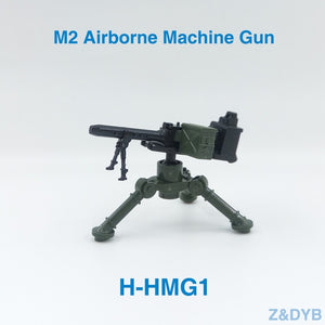 Heavy Machine Guns DIY Military Weapons Bazooka Soldiers Army Model Building Block Brick Arms WW2 Police