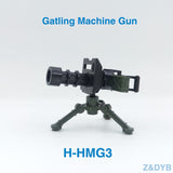 Heavy Machine Guns DIY Military Weapons Bazooka Soldiers Army Model Building Block Brick Arms WW2 Police