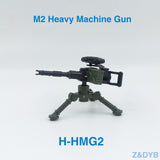 Heavy Machine Guns DIY Military Weapons Bazooka Soldiers Army Model Building Block Brick Arms WW2 Police